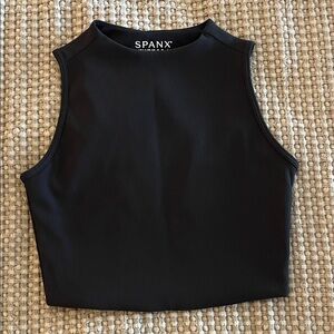SPANX Black Ribbed Tank Top